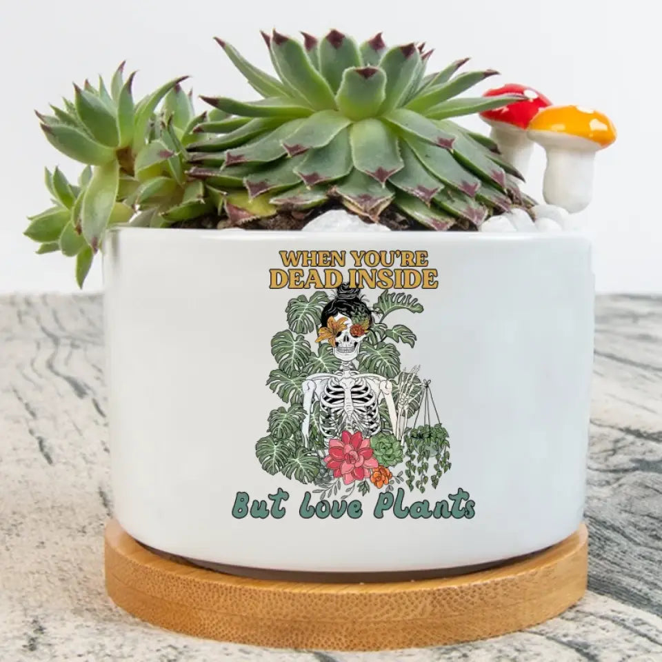 Personalized Garden Plan Pot - Gift Idea For Plant Lovers - When You're Dead But Loves Plants