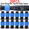 20PCS 5/8 inch Drip Tape Couplings for Irrigation 16mm Hose Repair 2-Way Quick Connector Thread Lock Extension Joint