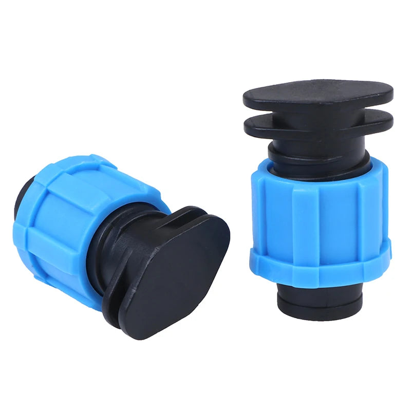 10PCS 16mm Drip Irrigation Tape End Plug Pipe Fitting Connectors Thread Lock