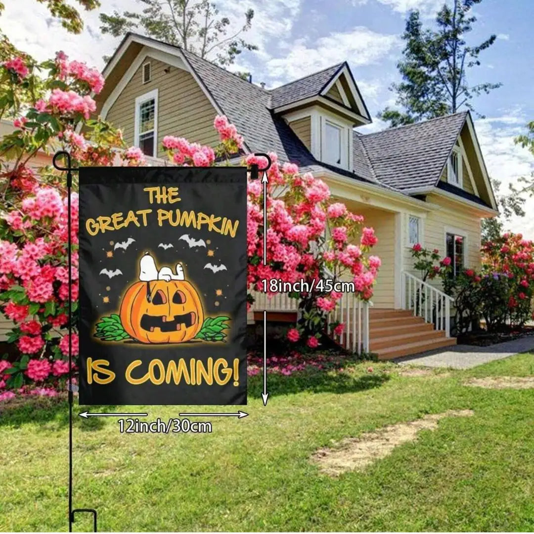 Halloween Garden Flag – Double-Sided Pumpkin & Ghost