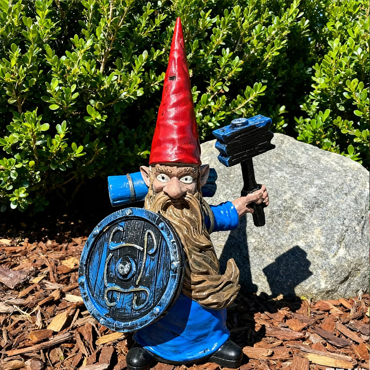 Medieval Warrior Garden Gnome Statues – 4 Styles (Resin, Outdoor)