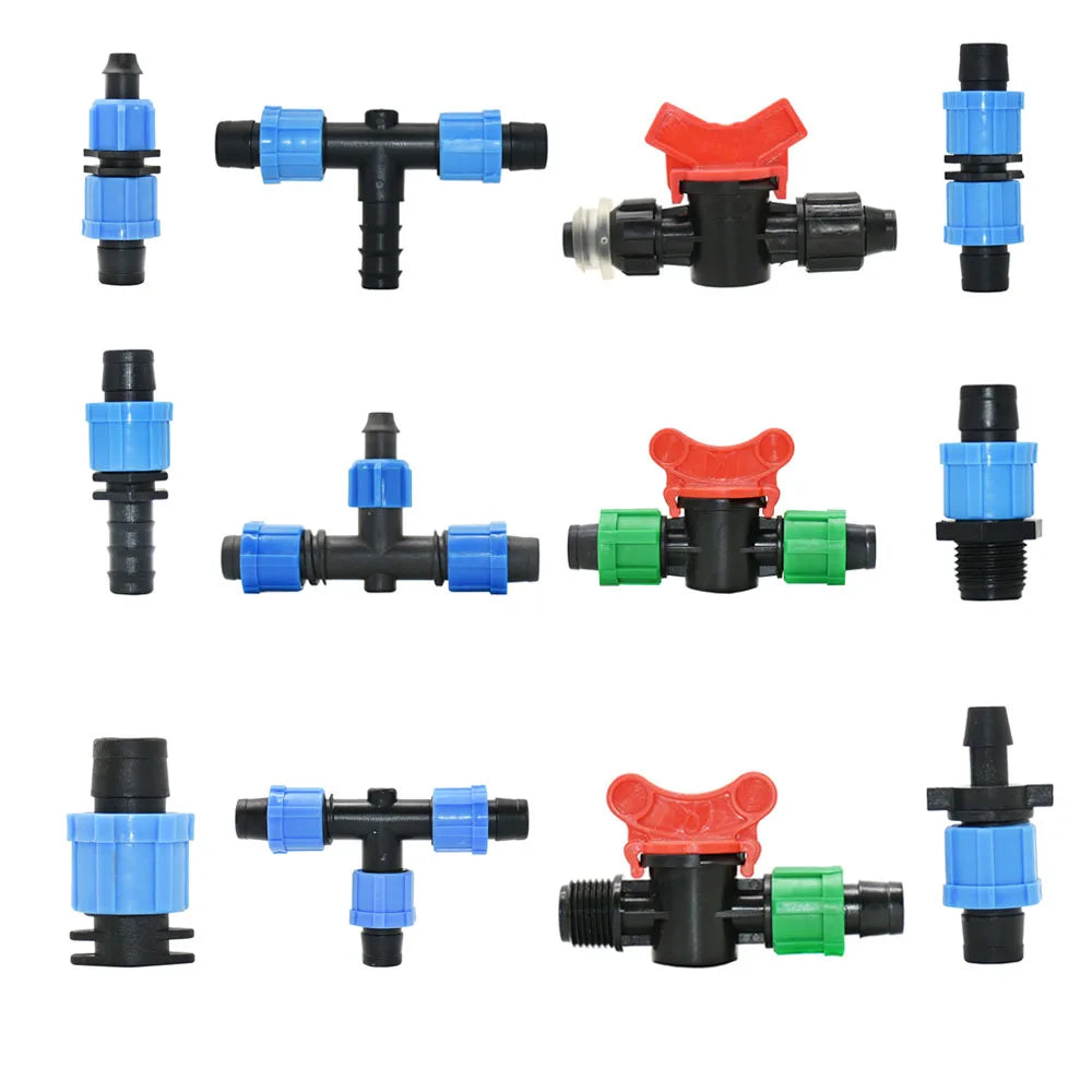 16mm Drip Tape Connectors – Tee, Elbow, End Cap & More (5/8")