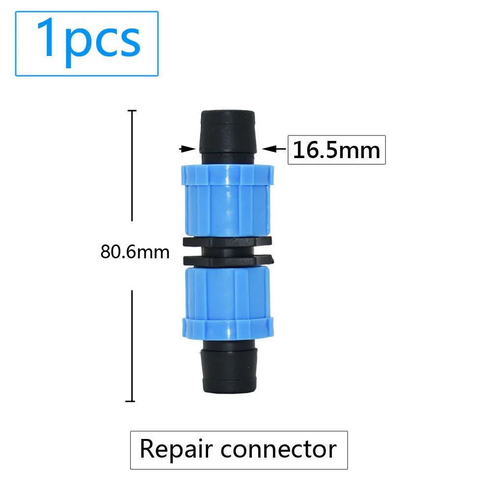 16mm Drip Tape Connectors – Tee, Elbow, End Cap & More (5/8")