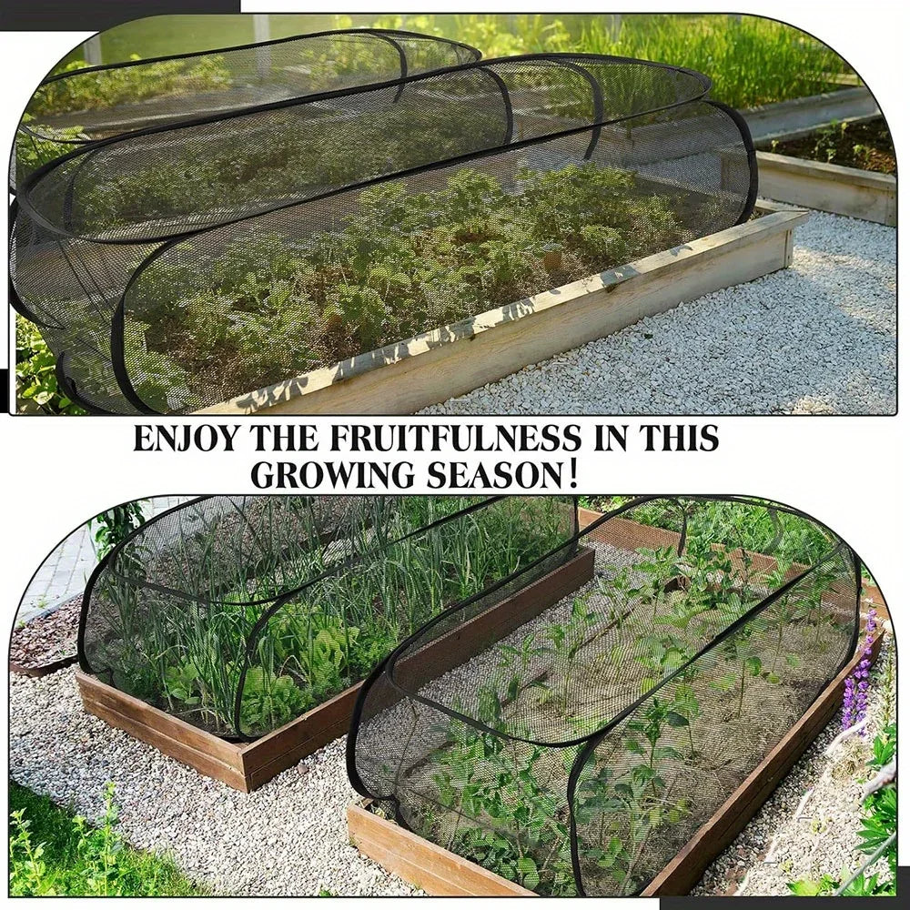 Foldable Bird & Pest Mesh Cage with Ground Stakes