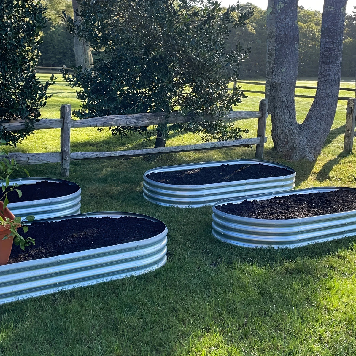 Oval Galvanized Raised Garden Bed – 4x2 ft (122x61cm)