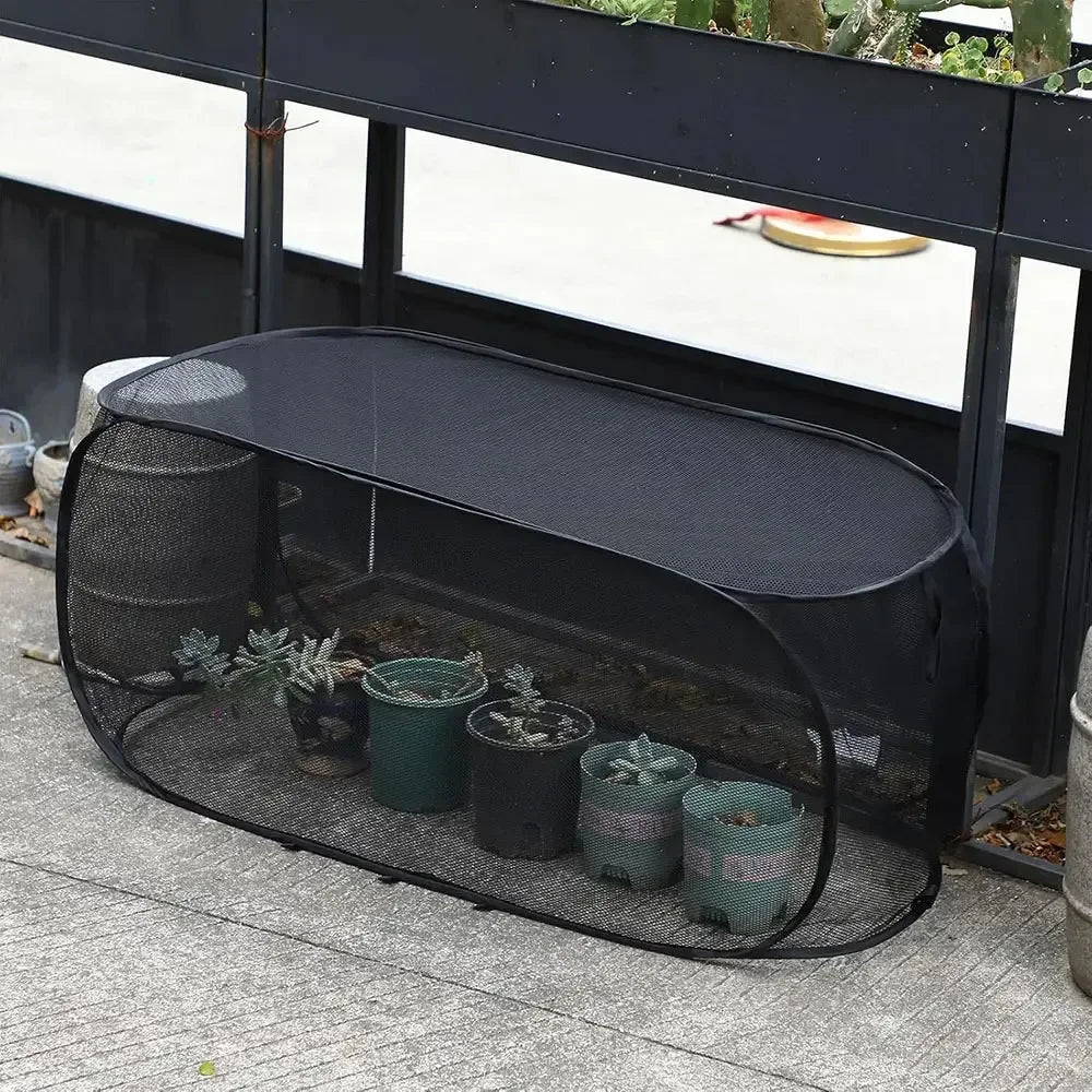 Foldable Bird & Pest Mesh Cage with Ground Stakes