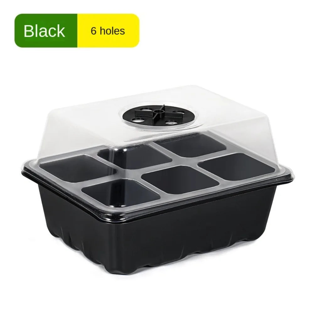Seed Starter Tray 10-Pack | Ventilation Hole Mini Greenhouse Planting Box