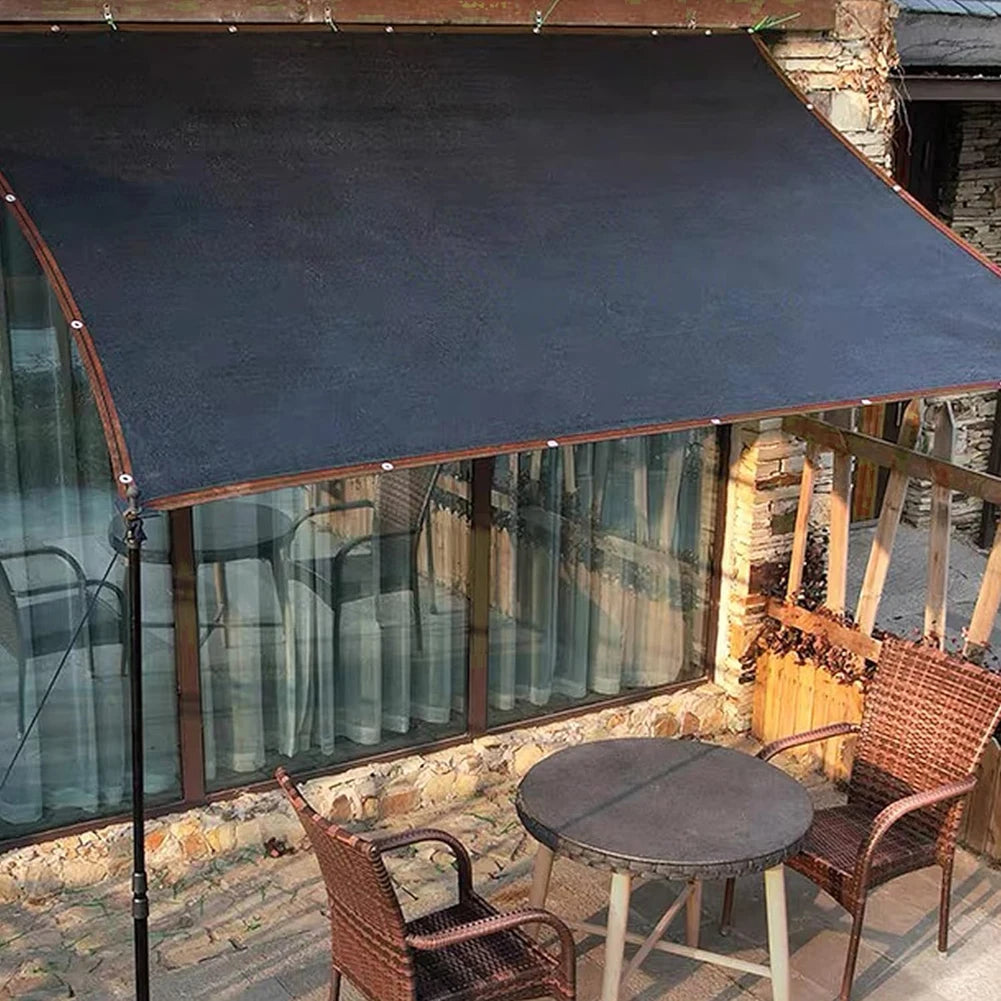 50% Black Shade Cloth with Grommets Durable Mesh Tarp Resistant Garden Sun Shade Netting for Pergola Greenhouse Plants Growing