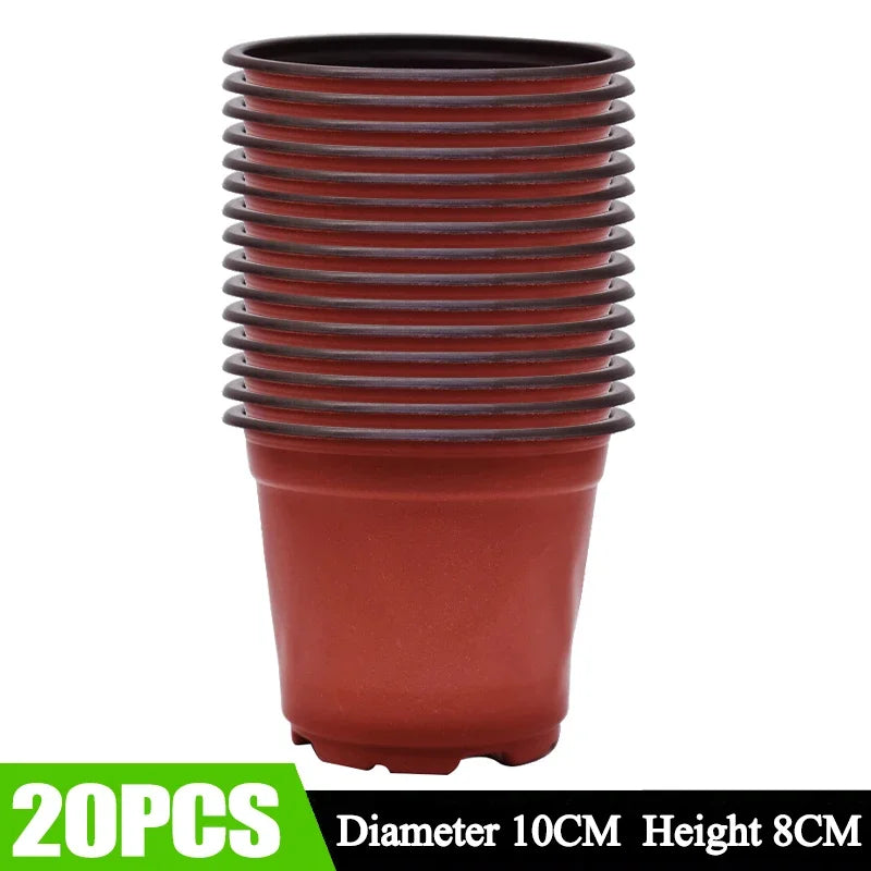 Nursery Seedling Pots – Black & Red (20, 40, 60 or 100 Pack)