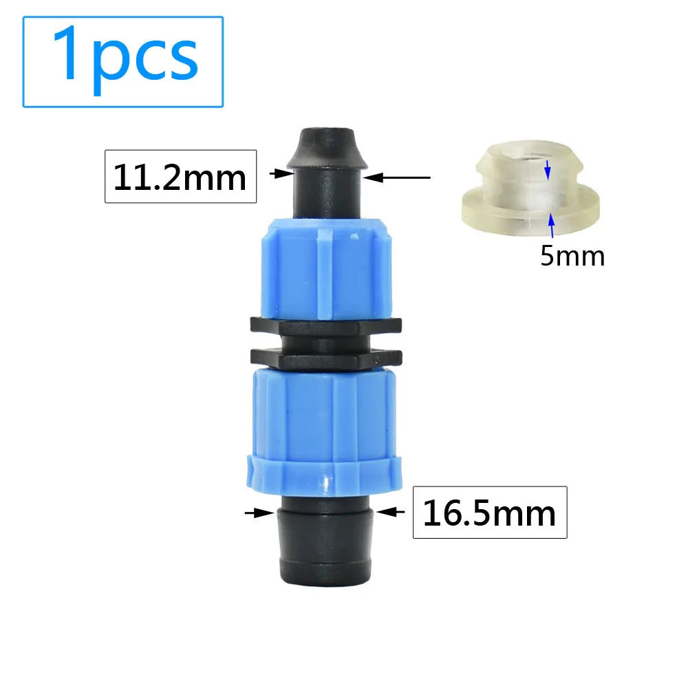 16mm Drip Tape Connectors – Tee, Elbow, End Cap & More (5/8")