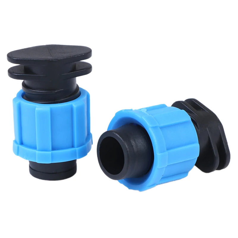 10PCS 16mm Drip Irrigation Tape End Plug Pipe Fitting Connectors Thread Lock