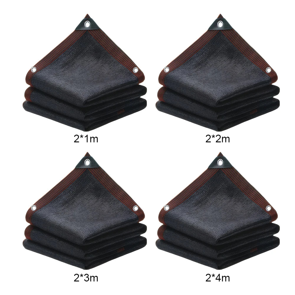 50% Black Shade Cloth with Grommets Durable Mesh Tarp Resistant Garden Sun Shade Netting for Pergola Greenhouse Plants Growing