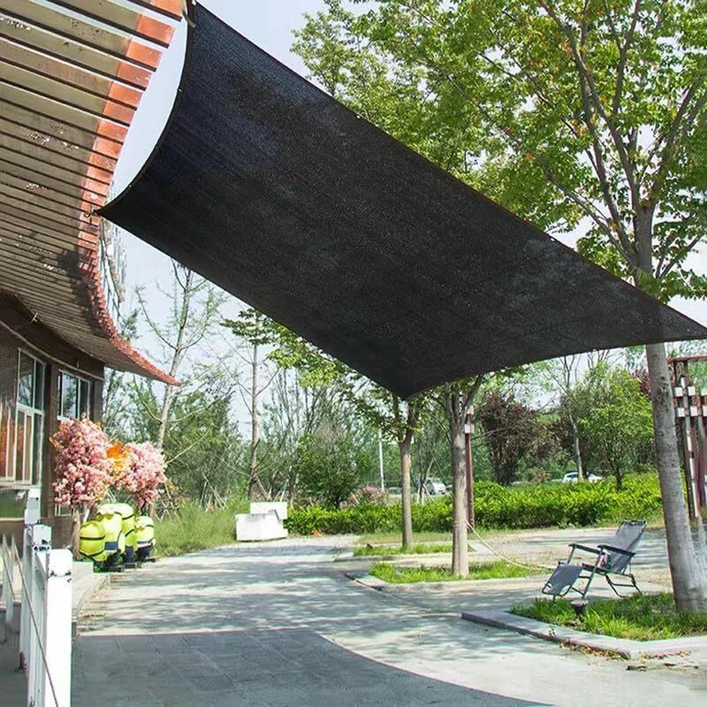 50% Black Shade Cloth with Grommets Durable Mesh Tarp Resistant Garden Sun Shade Netting for Pergola Greenhouse Plants Growing