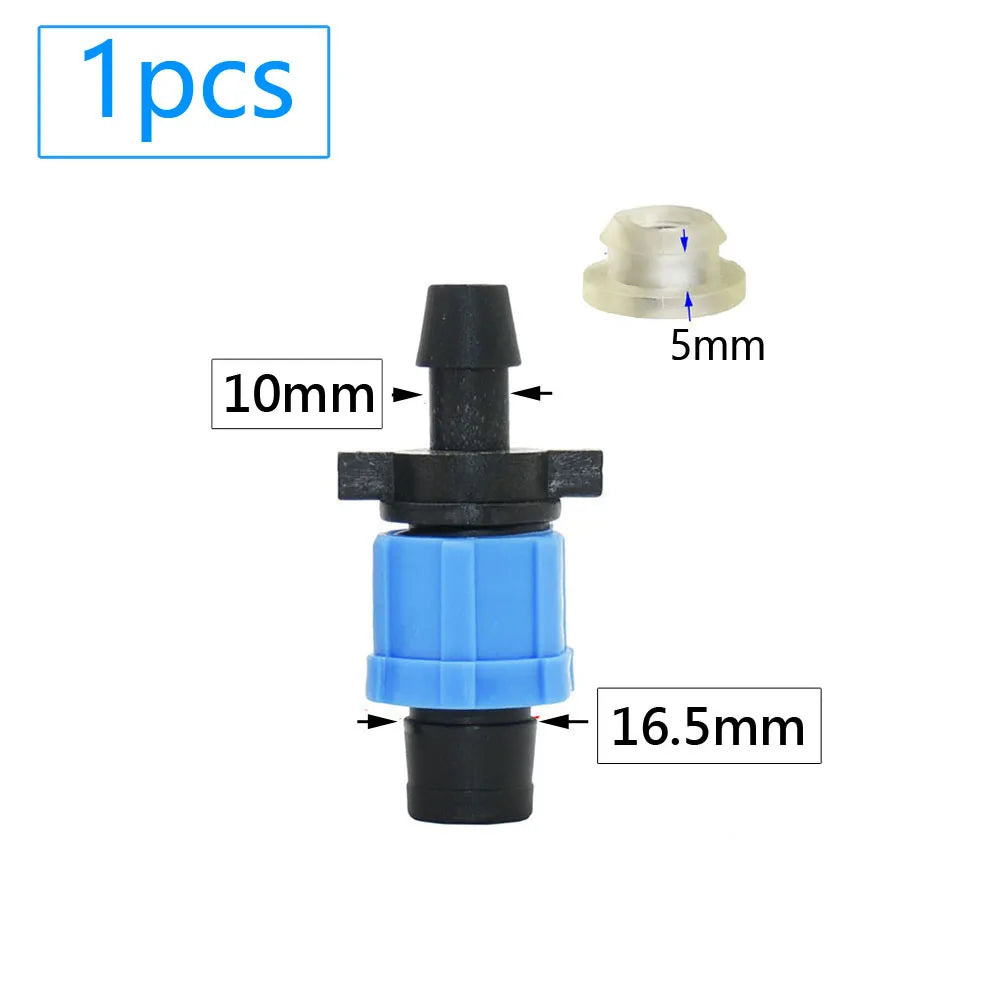 16mm Drip Tape Connectors – Tee, Elbow, End Cap & More (5/8")