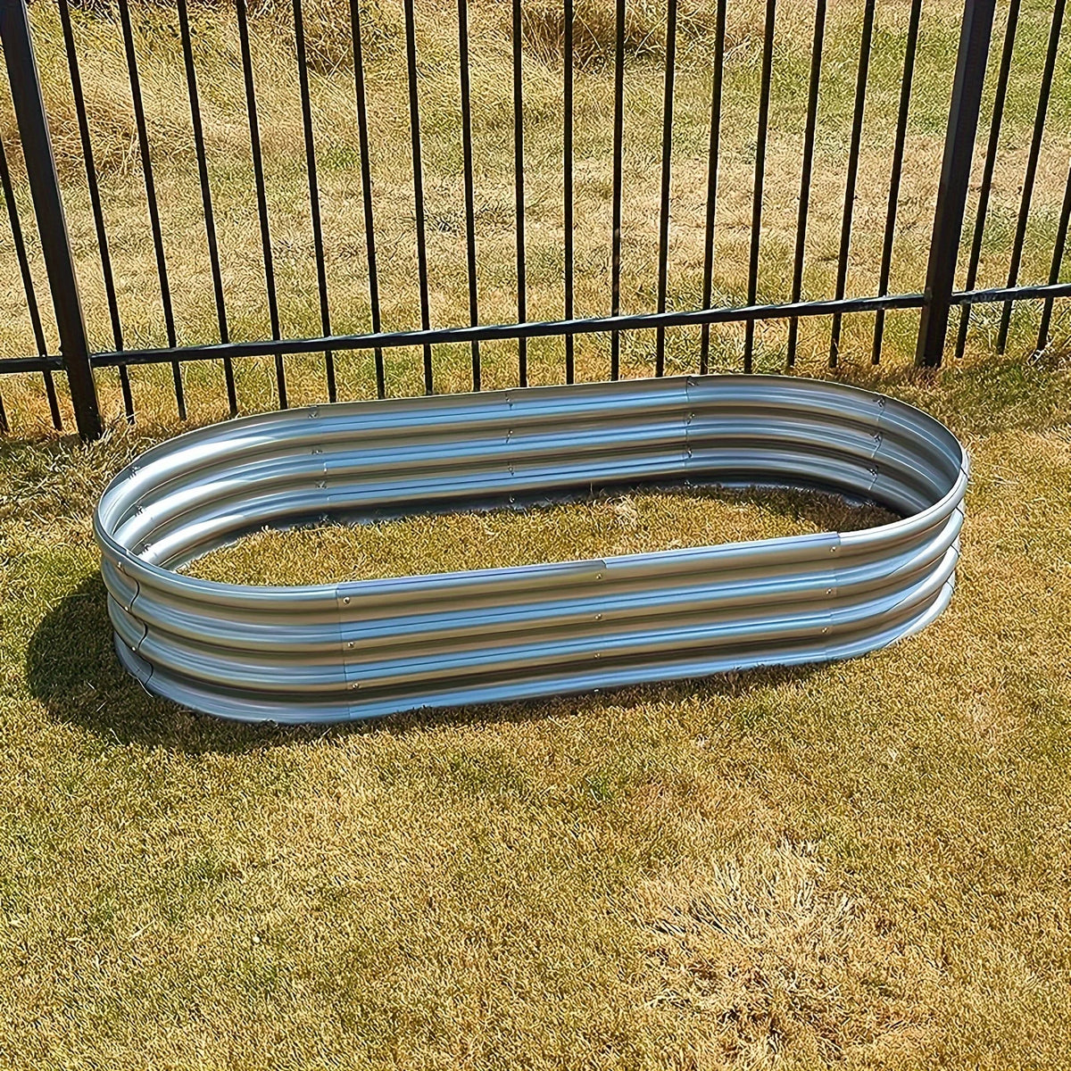 Oval Galvanized Raised Garden Bed – 4x2 ft (122x61cm)