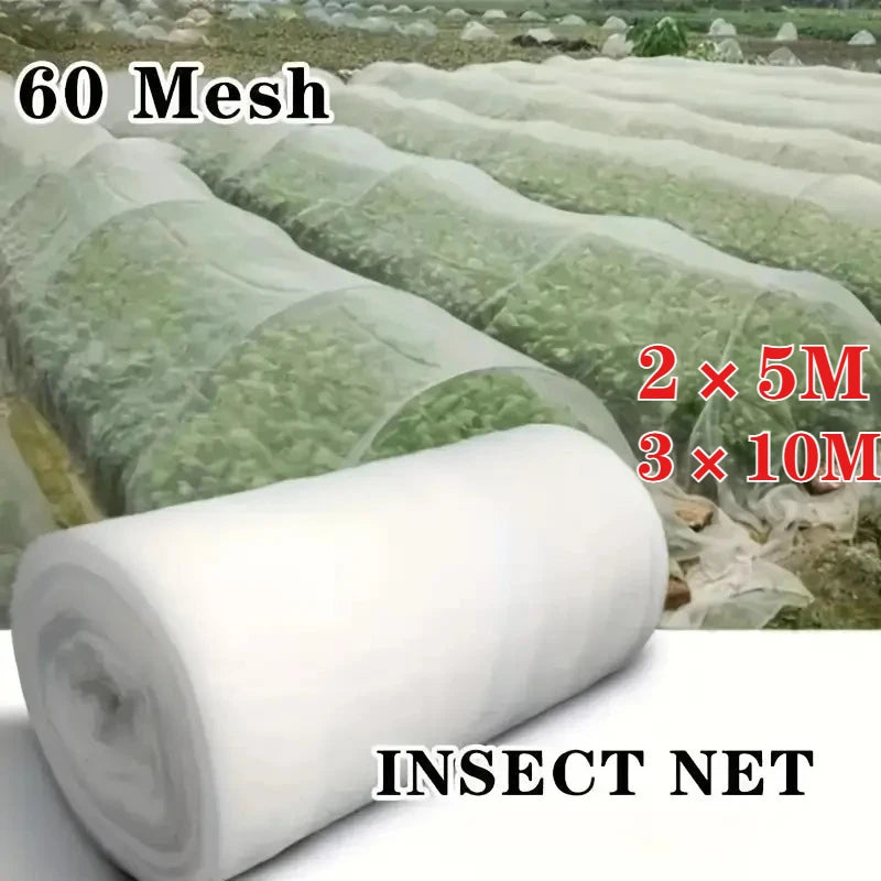 60-Mesh Garden Insect Netting – White PE
