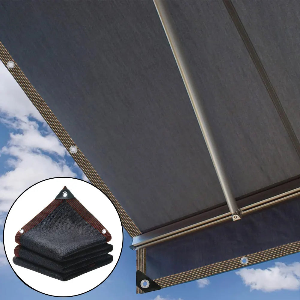 50% Black Shade Cloth with Grommets Durable Mesh Tarp Resistant Garden Sun Shade Netting for Pergola Greenhouse Plants Growing
