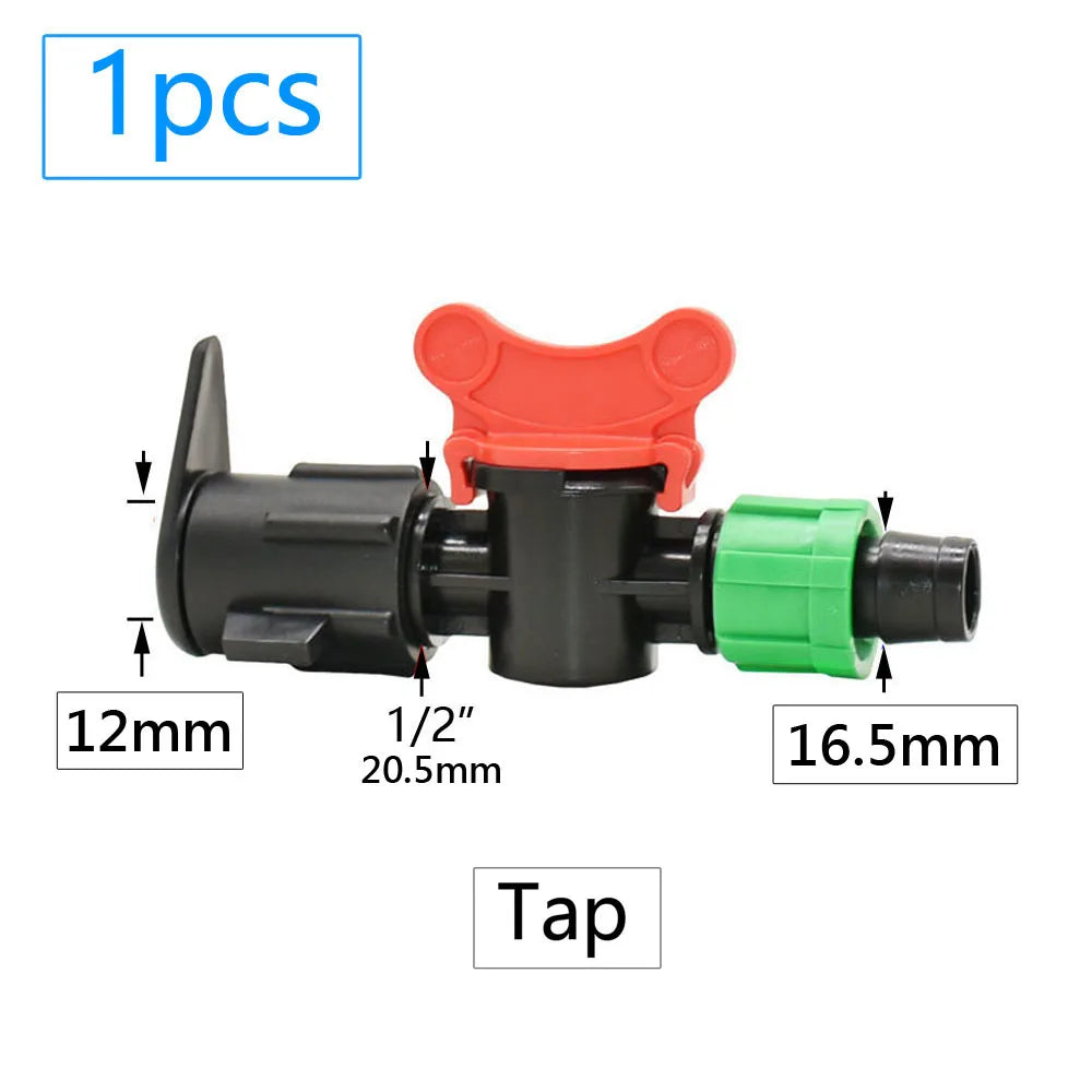 16mm Drip Tape Connectors – Tee, Elbow, End Cap & More (5/8")