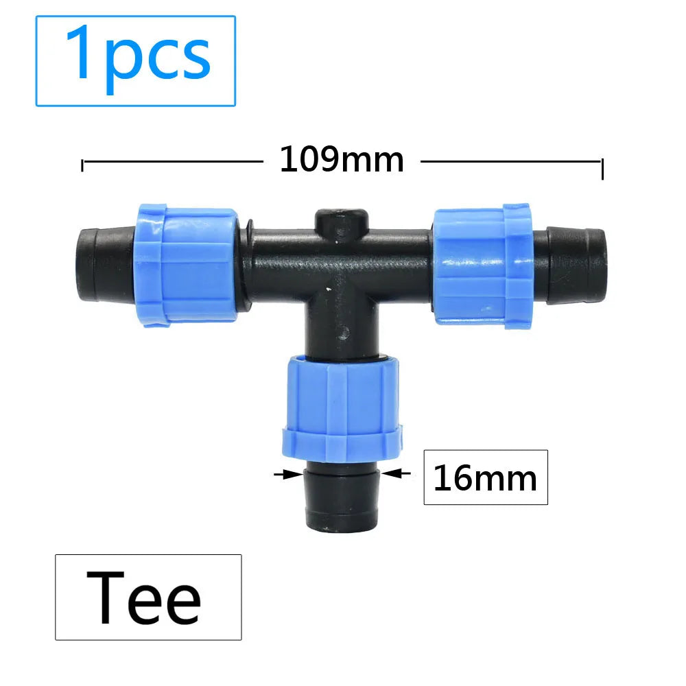 16mm Drip Tape Connectors – Tee, Elbow, End Cap & More (5/8")