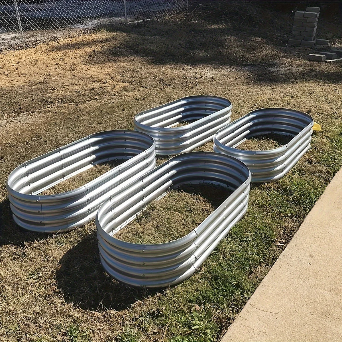 Oval Galvanized Raised Garden Bed – 4x2 ft (122x61cm)