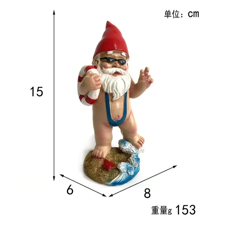 Funny Garden Gnome Statue