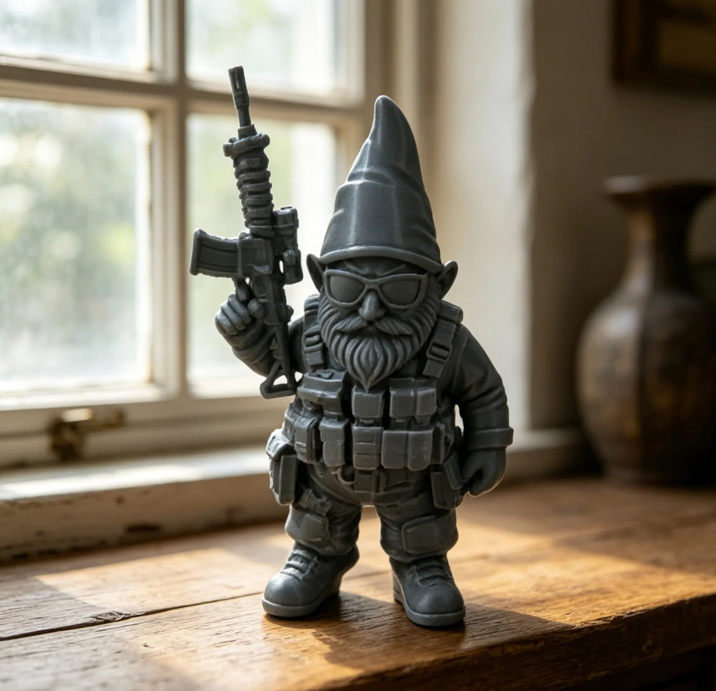 Tactical Combat Garden Gnome – 3D Printed