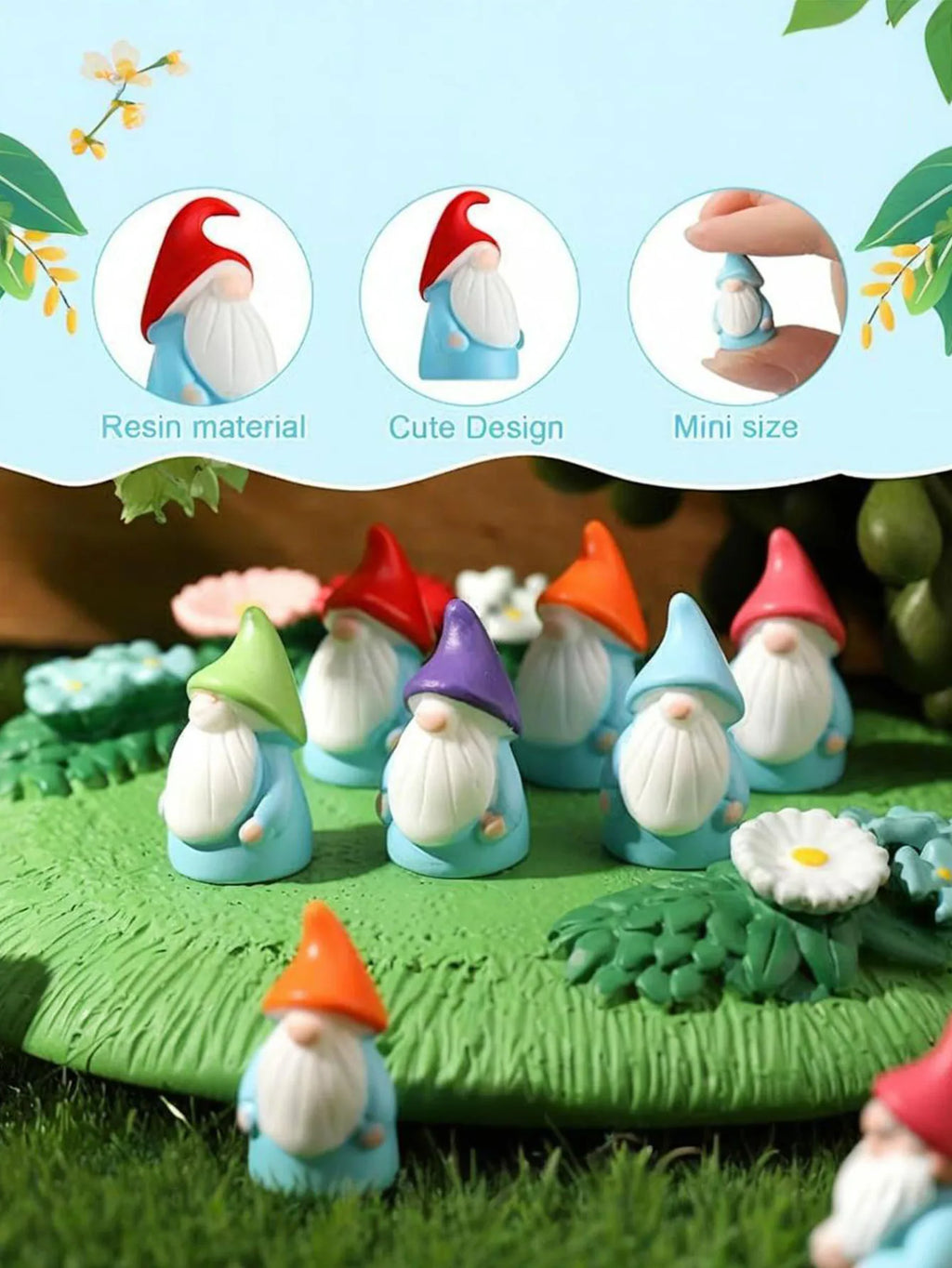 Mini Resin Gnome Figurines – Bulk Pack (10, 20, 50 or 100pcs)