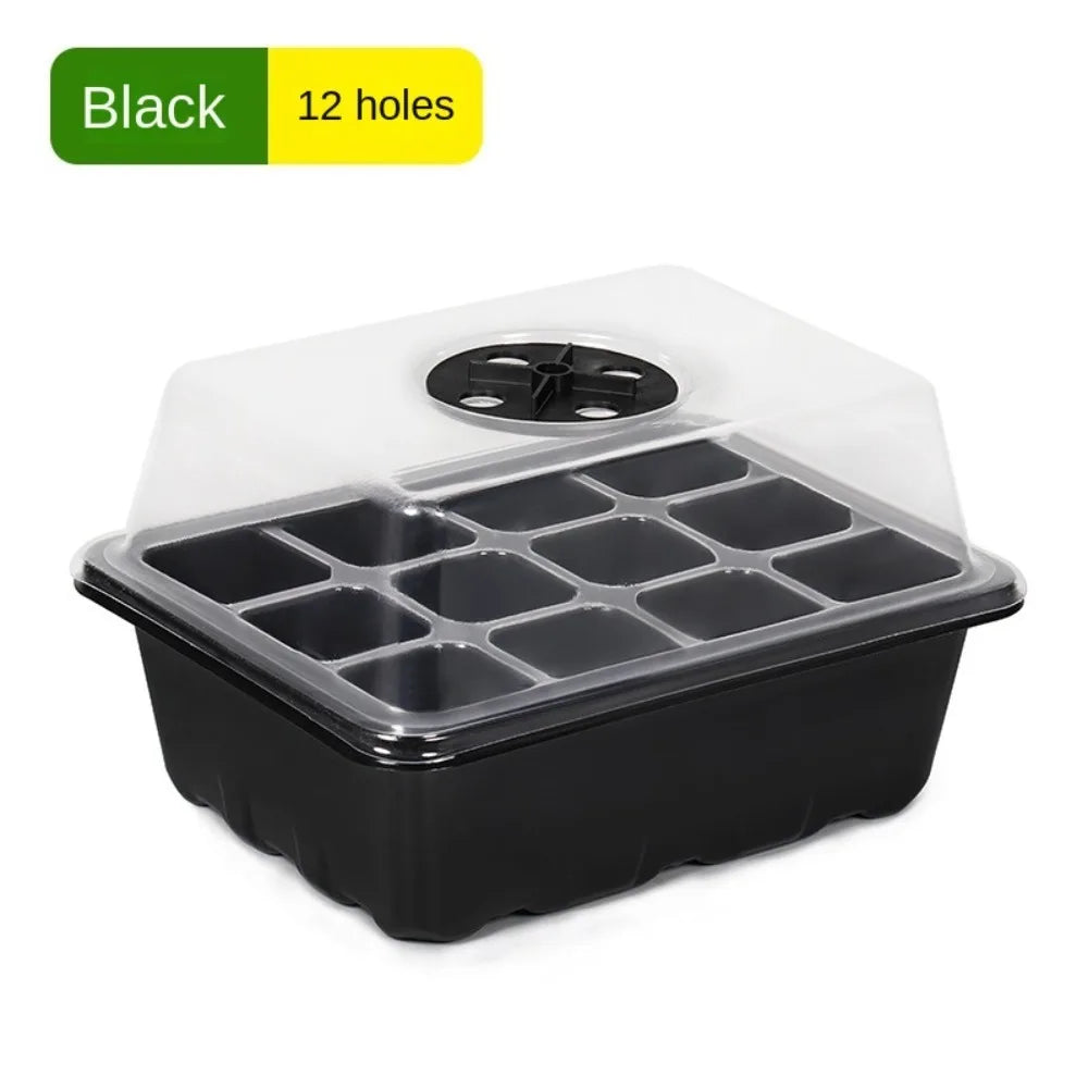 6/12Grids Seed Starter Tray with Ventilation Hole Seeds Growing Cultivation Planting Box Mini Greenhouse Plant Starter Kit