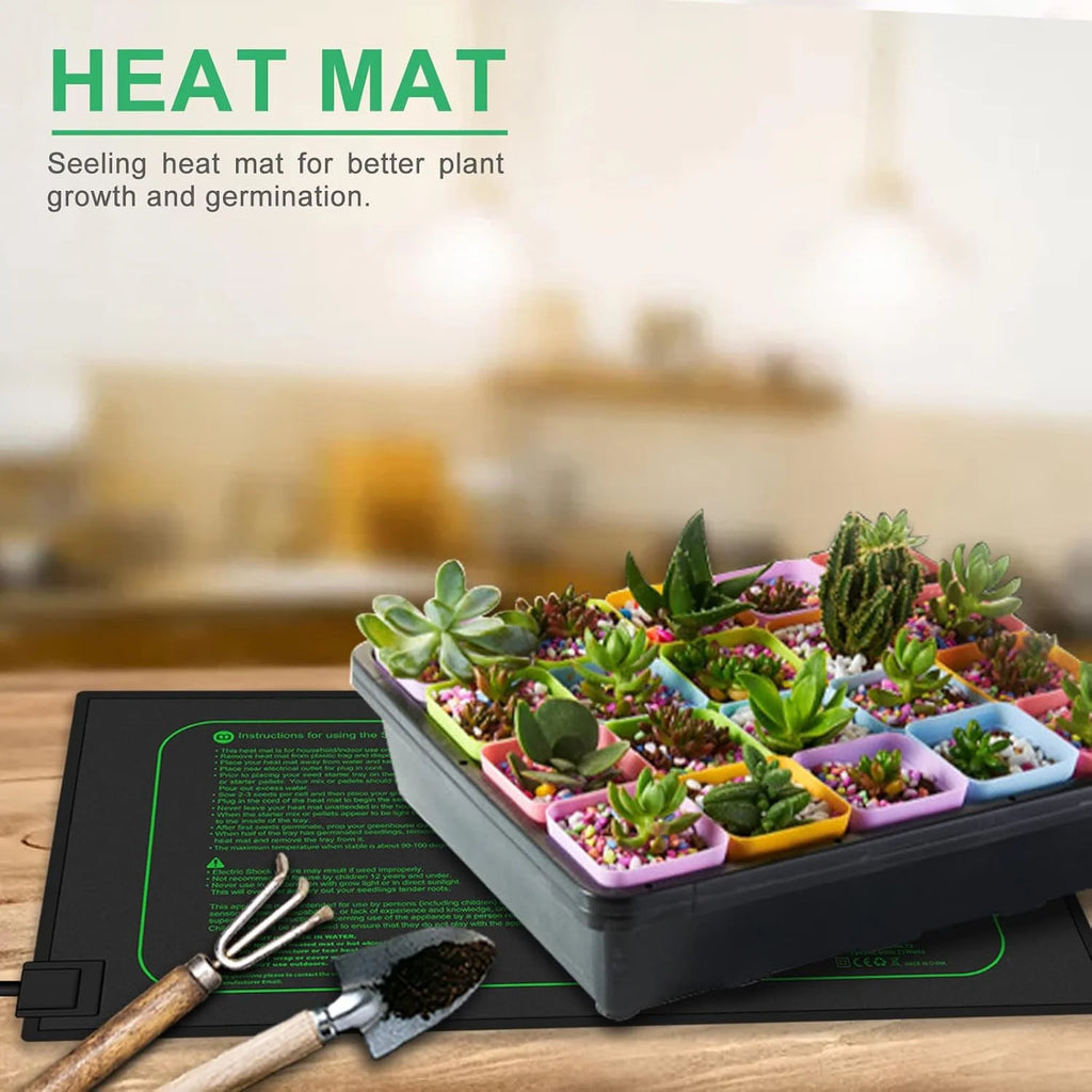 Seedling Heat Mat 50W with Thermostat (9.8" x 20.5")