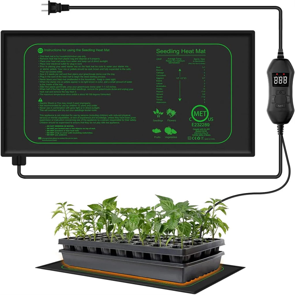 Seedling Heat Mat 50W with Thermostat (9.8" x 20.5")
