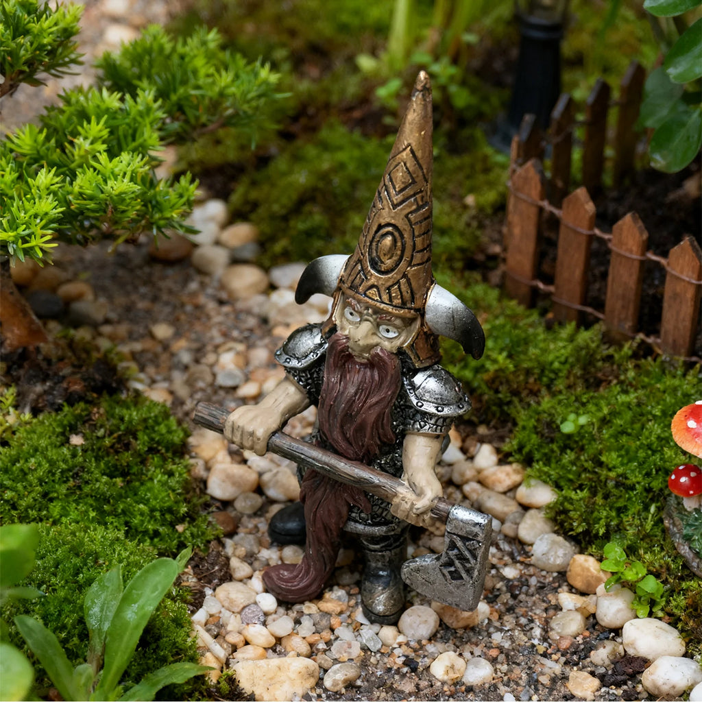 Medieval Warrior Garden Gnome Statues – 4 Styles (Resin, Outdoor)