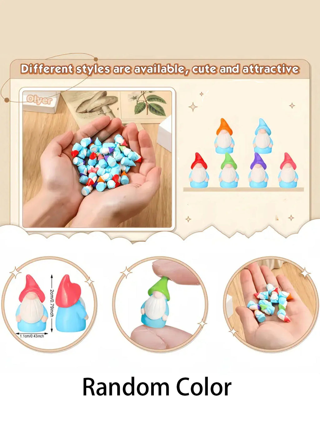 Mini Resin Gnome Figurines – Bulk Pack (10, 20, 50 or 100pcs)