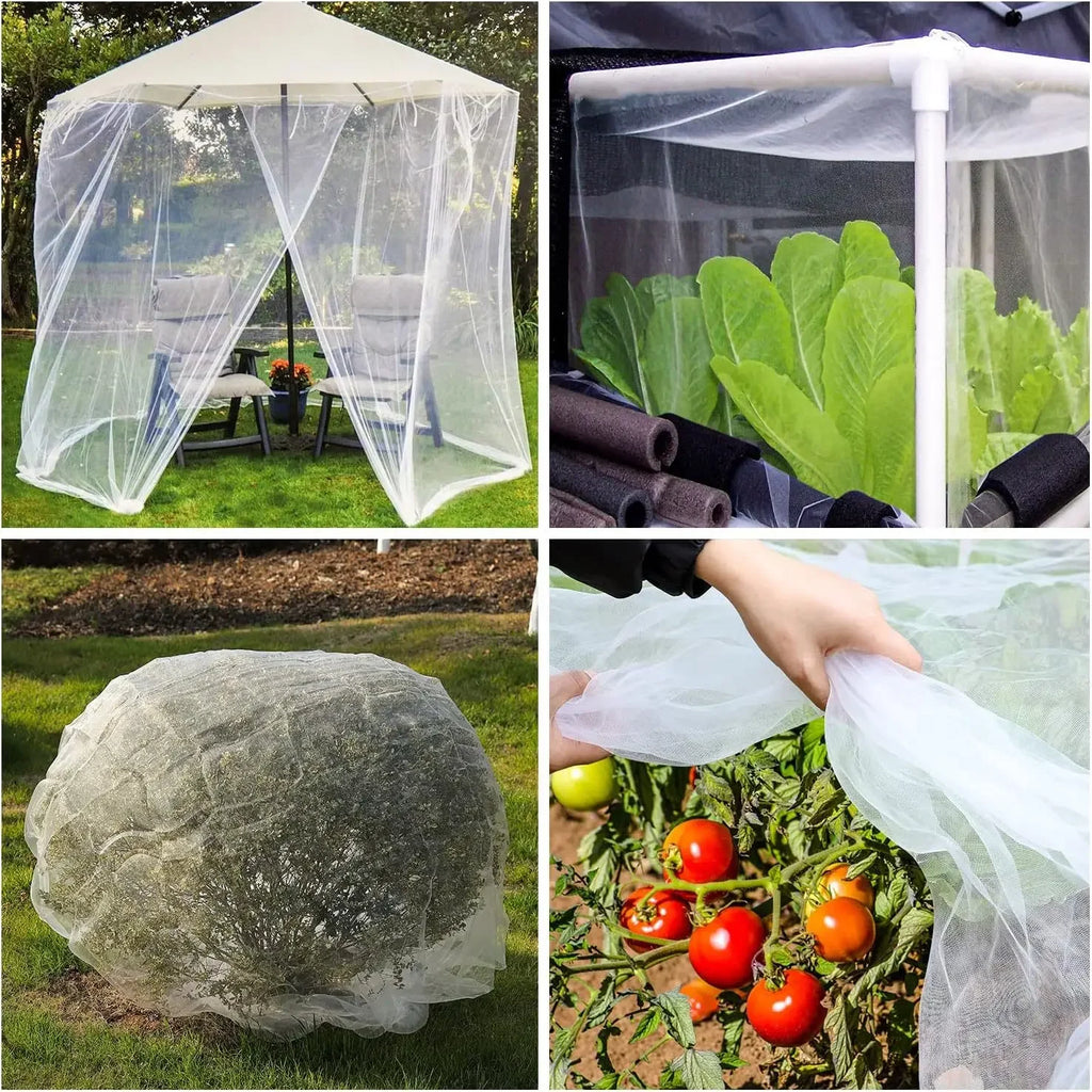 60-Mesh Garden Insect Netting – White PE