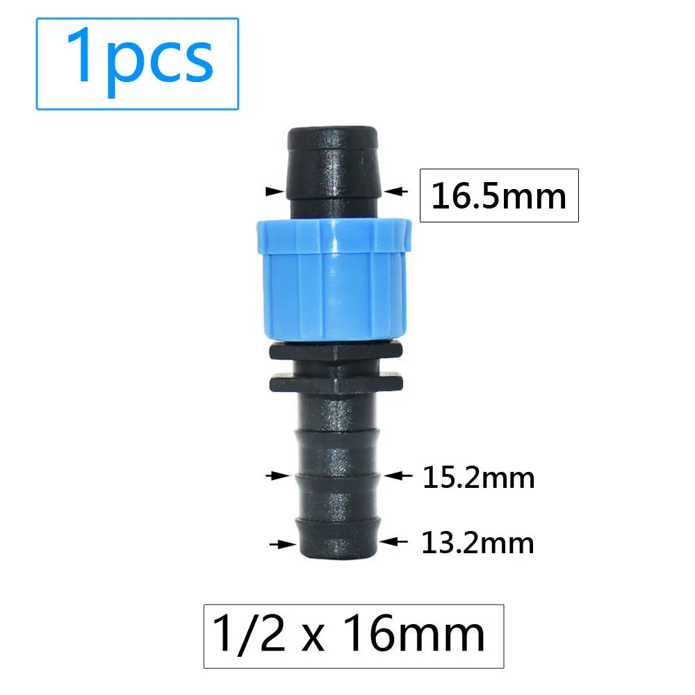 16mm Drip Tape Connectors – Tee, Elbow, End Cap & More (5/8")
