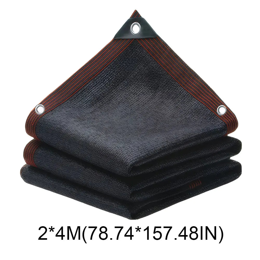 50% Black Shade Cloth with Grommets Durable Mesh Tarp Resistant Garden Sun Shade Netting for Pergola Greenhouse Plants Growing