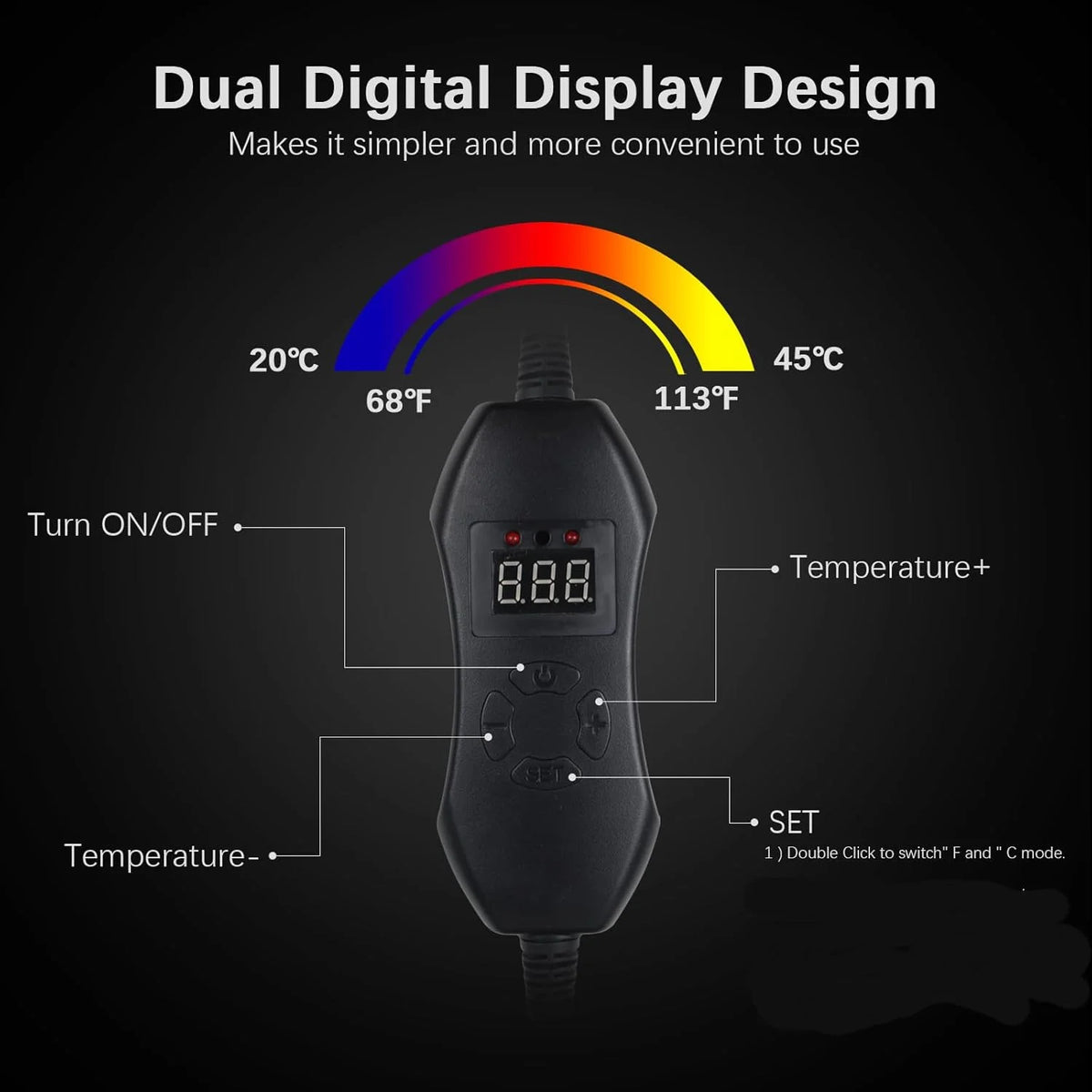 Seedling Heat Mat 50W with Thermostat (9.8" x 20.5")