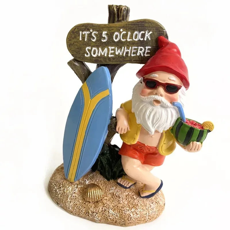 Funny Garden Gnome Statue