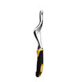 Garden tool with a black and yellow handle on a white background