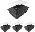Gardzen Seed Starting Tray 3-Pack - Durable Black Plant Germination Trays for Seedlings
